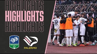 FeralpisalòPalermo 12  HIGHLIGHTS 24ª giornata Serie B 2324 [upl. by Ahtoelc]