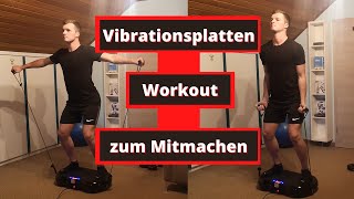 Vibrationsplatten Übungen Komplettes Workout zum Mitmachen für Anfänger und Fortgeschrittene [upl. by Aden]