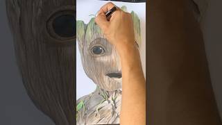 Groot  Desenho art desenhosrealistas animation groot babygroot drawing [upl. by Nashner797]