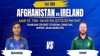 CRICKET LIVE Afghanistan Vs Ireland  1st ODI  Sharjah  7th March 2024  ACB [upl. by Saravat]