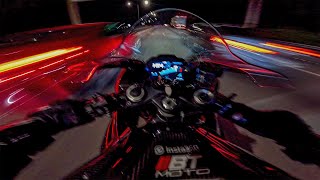 BMW S1000RR “CHILL” NIGHT RIDE PUSHING LIMITS PURE SOUND [upl. by Eiralav]