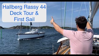 New Hallberg Rassy 44 Deck Tour and First Sail from Ellös Sweden Sailing Breezy Ep 3 HD 1080p [upl. by Ranjiv222]