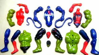 MERAKIT MAINAN HULK SMASH VENOM CARNAGE VS SPIDERMAN AVENGERS TOYS ASSEMBLE [upl. by Acirfa602]