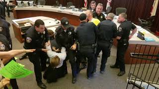 Several arrested at Santa Rosa City Council meeting May 1 2018 [upl. by Anyrtak]