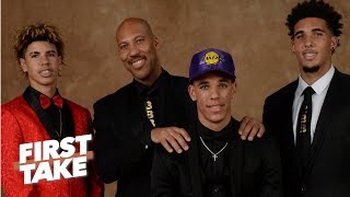 LaVar Ball says LiAngelo Ball wont make the NBA  First Take [upl. by Soule]