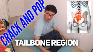 How to Crack My Lower Back and Pop Tailbone Pain Away Stretch Guide  No Chiropractor Needed [upl. by Nileak206]