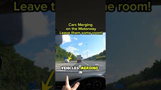 Make sure you leave room for cars merging onto the motorway motorway driving drivingtest car [upl. by Llevel]