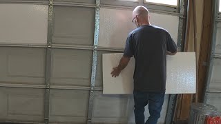 How to Insulate Garage Doors  We use a Kit by Insulfoam to Insulate our Garage Doors diy [upl. by Asselem904]