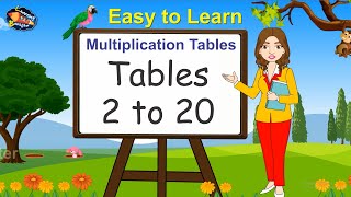 Tables 2 to 20  Times Tables  Multiplication Tables  Maths Tables [upl. by Papp]