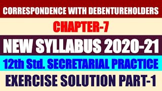 12th Secretarial Practice Chapter7 Solved Exercise Part1 [upl. by Harahs297]