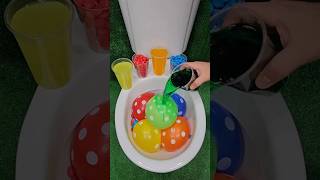 ASMR Various Candy Colors Rainbow Balloon in Toilet [upl. by Atinaj]