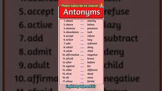 Antonyms  Antonyms by Gajanand Sir  Antonyms vocabulary  Antonyms words  Antonyms in English [upl. by Nuhsar]