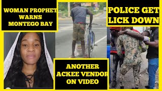 WARNING montego Bay ago FLOOD OUT  Unopened Ackee vendor caught  Him lick down the police [upl. by Doomham]