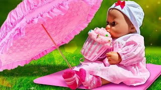 🌳🧺 Pícnic Divertido con la Bebé Annabelle Aventuras con Muñecas Baby Born [upl. by Yruok344]