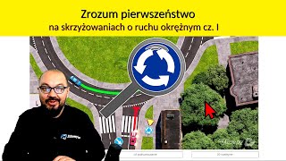 Zrozum pierwszeństwo na skrzyżowaniach o ruchu okrężnym cz I  Testy ZdamyTo [upl. by Ira]