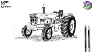 IHC 1066 Tractor Drawing  How to draw a Tractor step by step  ck arts  Tractor Drawing Tutorial [upl. by Naened]