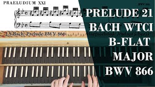 Bach Prelude no 21 in Bflat major BWV 866 from WellTempered Clavier I [upl. by Ahsyla]