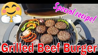 Grilled Beef Burger Recipe [upl. by Beverle56]