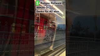 S RodgauRollwald Abfahrt RB430S1➡️RödermarkOberRoden br430 sbahn shorts [upl. by Aicargatla]