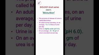 MicturitionClass 11 biologyshorts neet educationstudyboosterofficial [upl. by Yralam]