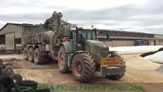 🤎 Epandage de lisier  Fendt 939  Pichon 3 essieux rampe 28 m [upl. by Ginnie]