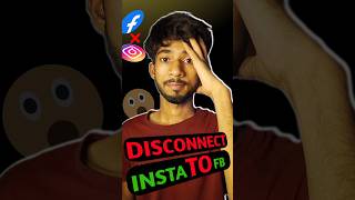 How To Unlink Instagram From Facebook  shorts ytshorts viral [upl. by Dehnel]