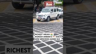 MUKESH AMBANIS 🐕PERSONAL DOGS NEW MERCEDES G400D SUV ENTRY SHORTSINDIACARMERCEDES [upl. by Araek]