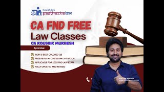 FREE CLASSES ANNOUNCEMENT FOR CA FOUNDATION STUDENTS cafoundationlawlectures icai cafoundation [upl. by Rehteh776]