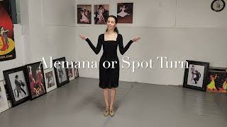 Mastering the Alemana or Spot Turn in International Rumba [upl. by Sharla]