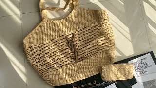 YSL ICARE RAFFIA 47 CM  MW FASHION TALKY [upl. by Mureil]