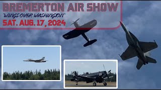 FA 18 Super Hornet amp F4U Corsair at the 2024 Bremerton Air Show Saturday [upl. by Gerson727]