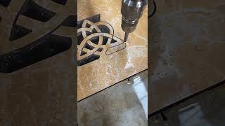 Water knife cutting ceramic process Good tools and machinery make work easy [upl. by Eerat532]