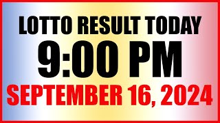 Lotto Result Today 9pm Draw September 16 2024 Swertres Ez2 Pcso [upl. by Neumeyer429]