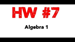 ALG HW7 [upl. by Omari467]