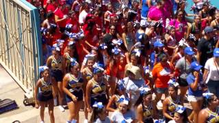 Montebello High School cheers at Dodger Stadium 08162015 [upl. by Abrahamsen980]