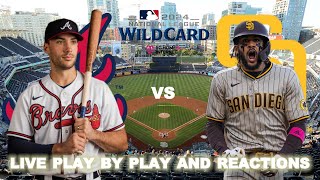 Atlanta Braves vs San Diego Padres Live PlayByPlay amp Reactions  NLWC Game 2 [upl. by Leksehcey]