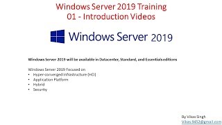 Windows Server 2019 Training  01  Introduction Videos [upl. by Doherty189]