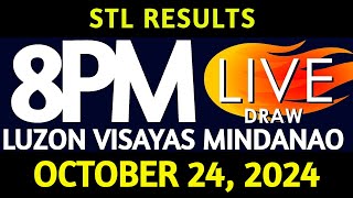 Stl Result Today 800 pm draw October 24 2024 Thursday Luzon Visayas and Mindanao Area Live [upl. by Patricio]