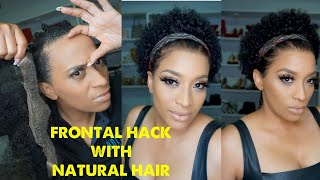 FRONTAL HACK USING MY NATURAL HAIR BOLDHOLD reloaded removed music [upl. by Ermeena]