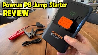 Powrun P8 Jump Starter with Air Compressor REVIEW [upl. by Haisej]