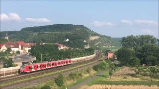 Eisenbahnvideo Retzbach Zellingen Bayern Deutschland [upl. by Mccreery554]