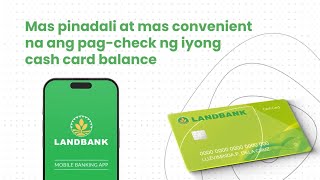 Paano magcheck ng LANDBANK Cash Card Balance sa Smartphone [upl. by Alaecim]