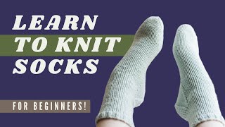 Learn to Knit Sock for Beginners  Easy Vanilla Sock Knitting Tutorial StepbyStep [upl. by Alayne]