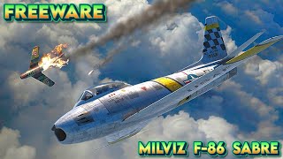 Freeware Milviz F86 Sabre Plane amp History MSFS FS2020 4K [upl. by Moureaux]