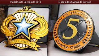 COMO PEGAR A MOEDA DE 5 ANOS DE CSGO  MEDALHA DE SERVIÇO 2018 [upl. by Faline428]