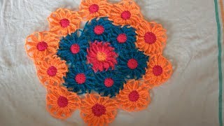 How to make a tablecloth with flower design🌸 [upl. by Rudyard]