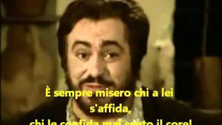 La donna e mobile Pavarotti lyrics [upl. by Durwood]