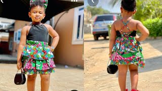 How to cut and sew halter neck dress for kids halterneck girls dress halter gather [upl. by Domineca]