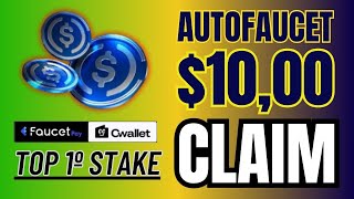 GANHE MUITO BITCOIN AUTOMÁTICO NA FAUCETPAY  FAUCET STAKE PAGANDO bitcoin faucetpay faucet [upl. by Lanctot]