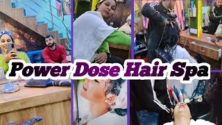 My First Hair Spa In My City  Power Dose Hair Spa  Elysium Unisex Salon  Hair Spa  NAVESHA HUB [upl. by Trstram]